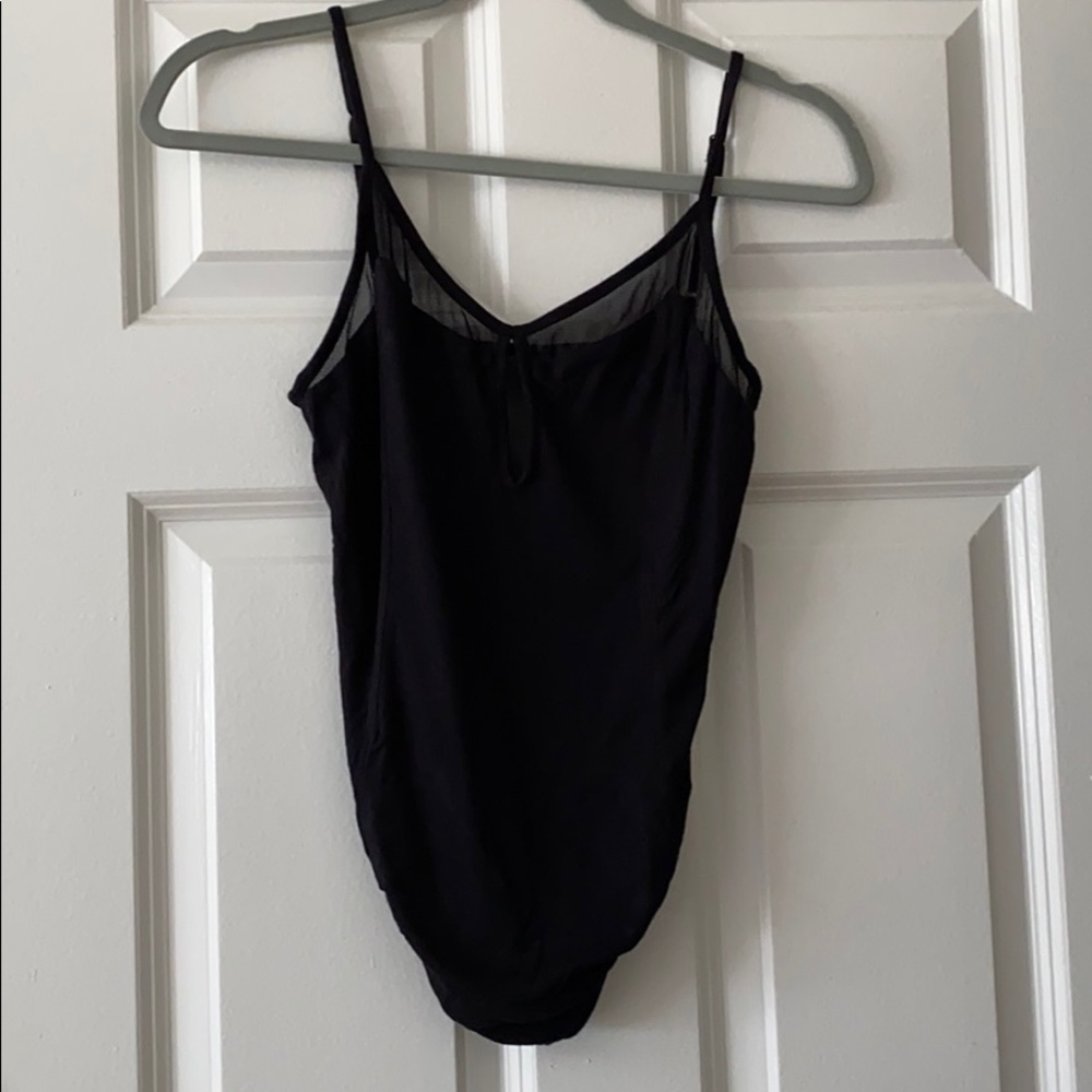 Tobi bodysuit with keyhole and mesh detail/back